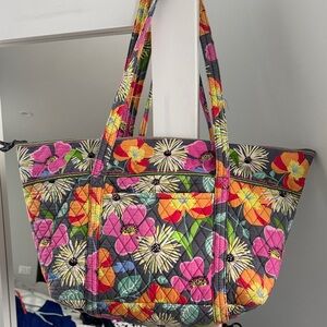 Vera Bradley Floral Quilted Large Tote Bag